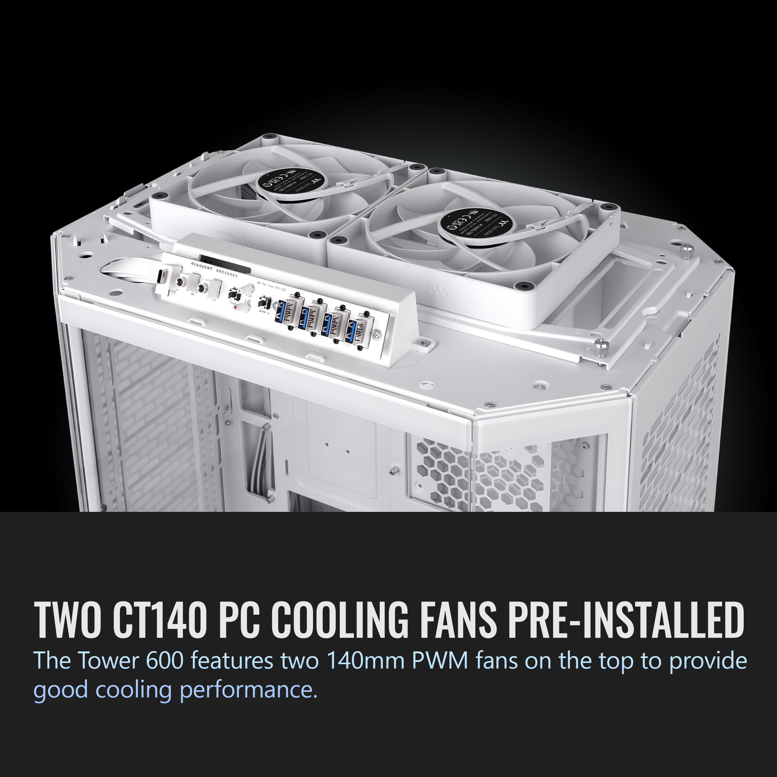 Amazon | Thermaltake The Tower 600 Snow MidTower ATXケース、強化